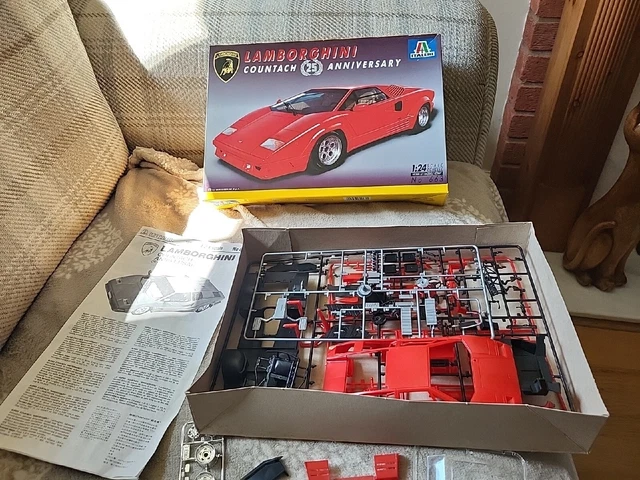 ITALERI 663 1/24 Lamborghini Countach 25 Anniversary Model Kit Unmade ...