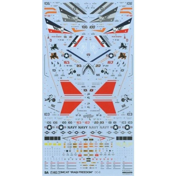 Customization Freedom Scale MODELKASTEN MODELKASTEN F-14D Tomcat Iraki Freedom [Scale Aviation ...