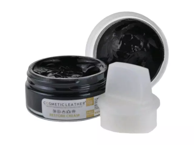 Lucido per scarpe in pelle nero crema per lucidare scarpe con applicatore
