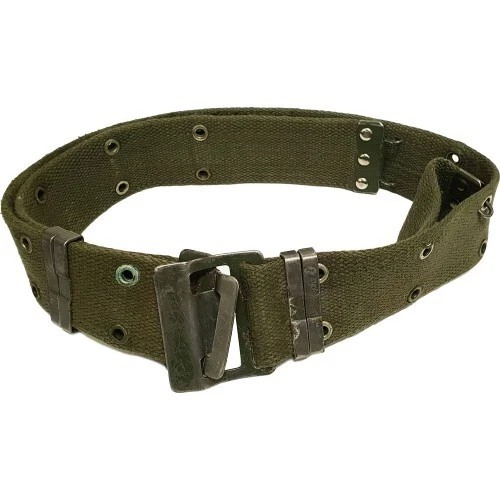Ceinture ceinturon armée belge kaki - Ceinturons et brelages militaria
