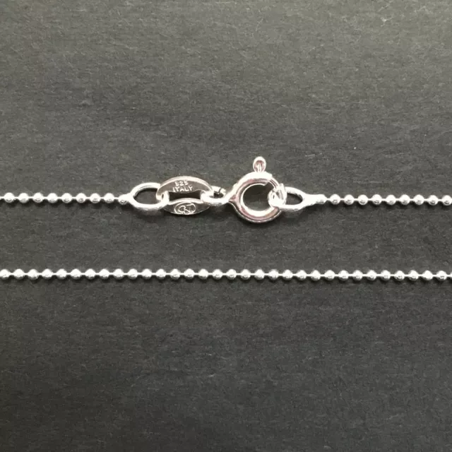 Various Genuine Solid 925 Sterling Silver 1mm Necklace Chain - 5 lengths