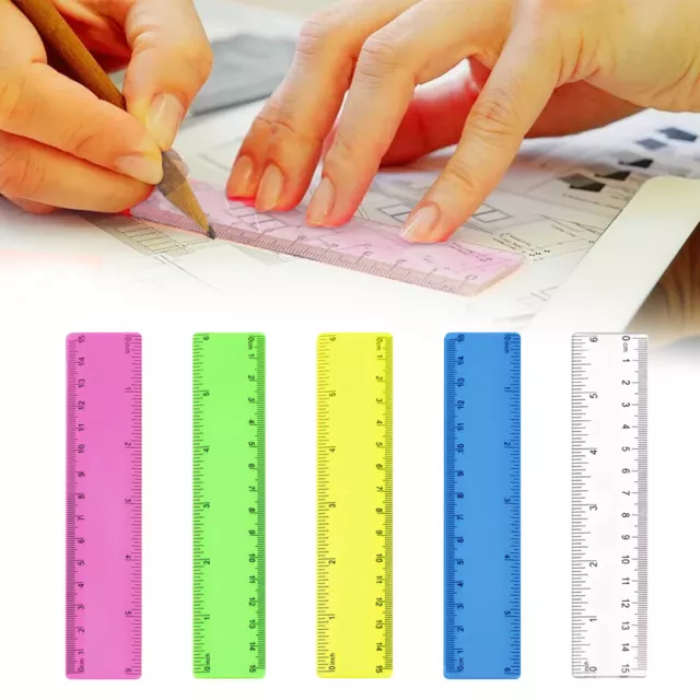 Clear Plastic Straight Ruler Centimeter Inch Drafting Supplies