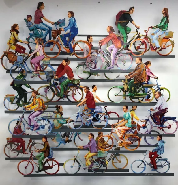 Sculpture Pop art Metal Edition Limitée " city on wheels " par DAVID GERSTEIN