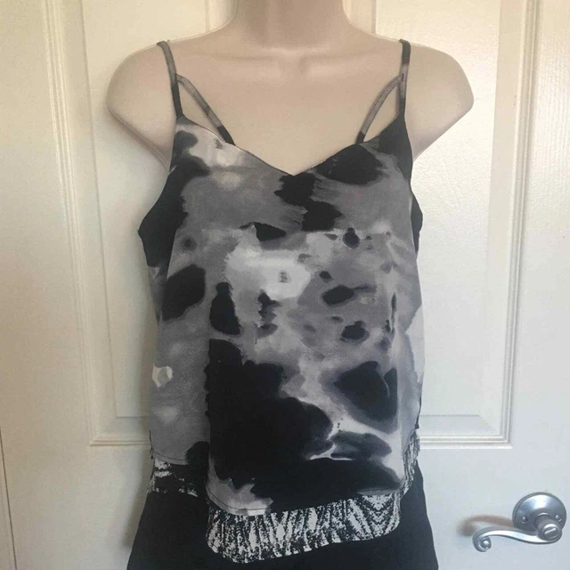 EUC Hurley Double Layered Tank Top Black Gray Size XS