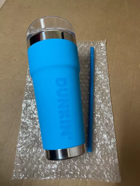 Dunkin 24oz Sky Blue Tumbler Cup Travel Mug Insulated  Coffee Hot Cold New 2023