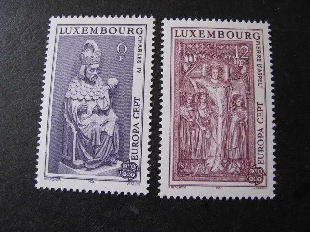 Luxembourg Stamp Europa Set Scott # 609-610 Never Hinged Unused