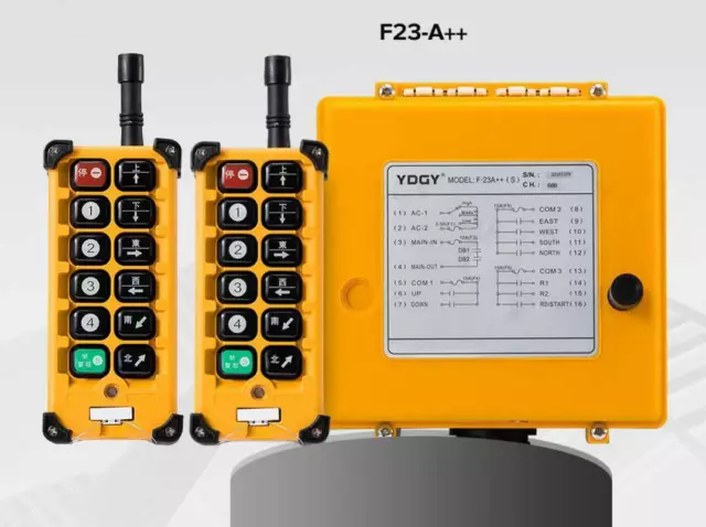 F-23A++(S) 2 Emitter +1 Receiver Hoist Crane Radio Wireless Remote Control NEW