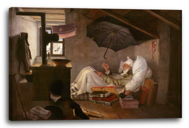 Kunstdruck Carl Spitzweg - Der arme Poet