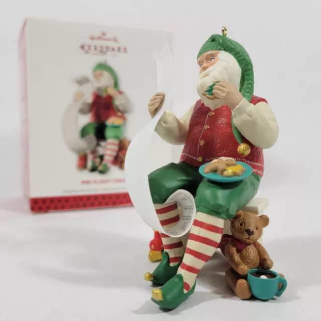 Hallmark 2013 Santa PRE-FLIGHT CHECK Christmas Checklist Cookies Tree Ornament