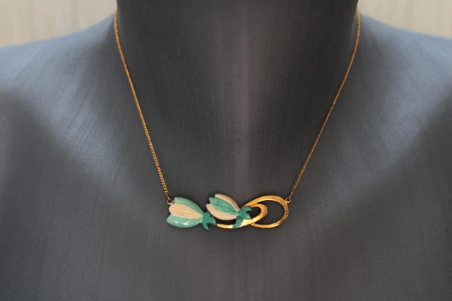 Collier Ras De Cou - Nylon, Argent 925 Et Aventurine Verte - Longueur 37cm Neuf Avec étiquettes