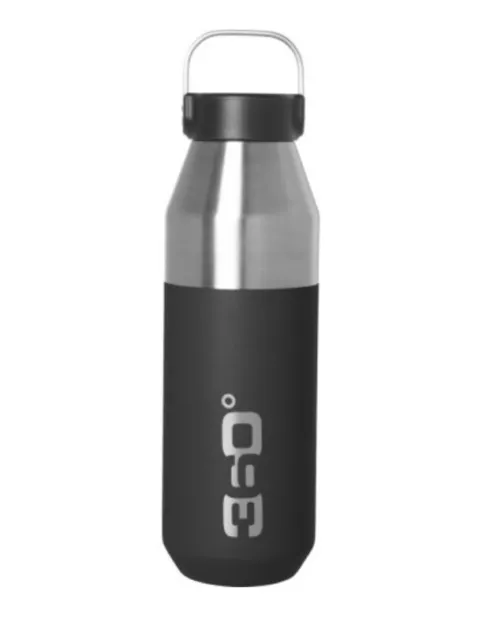 360 DEGREES Vacuum Insulated Narrow Mouth Water Bottle - 25 oz., Black