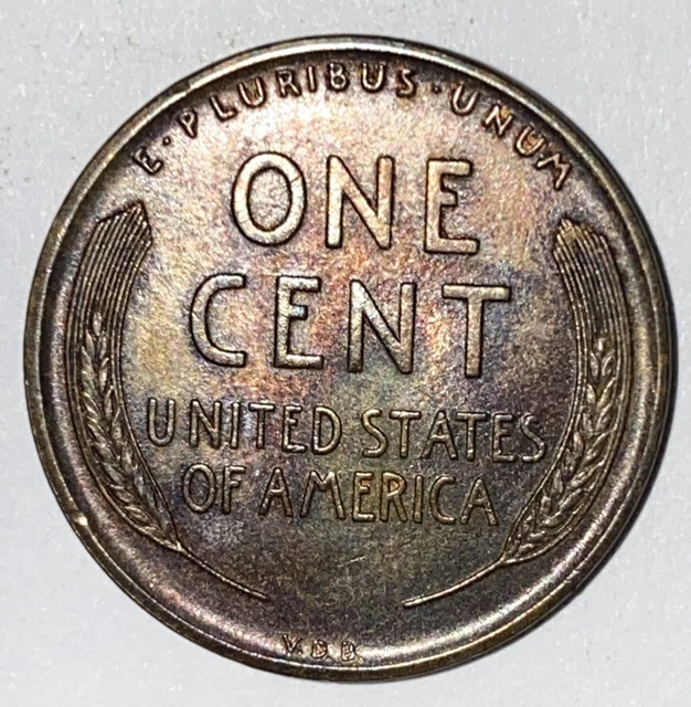 1 US Lincoln Wheat Cent Penny Roll 1916-S/1909 VDB UNC (50 Coins) Old Vintage 7