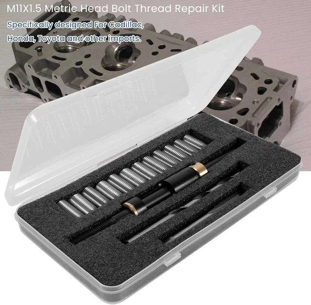 M11 x 1.5 Head Bolt Thread Repair Kit 35119S for Toyota Honda Ford GM Cadillac