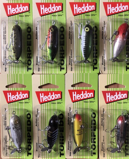 Heddon Tiny Torpedo Fishing Lure – Classic Topwater Popper, 1.875 Inches, 1/4 Oz
