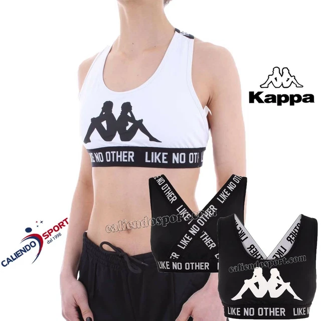 Top Kappa Band 304Lvz0 005 001 Nero Bianco Bra Donna
