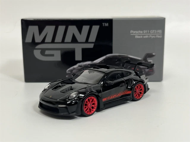 Mini GT - Porsche 911 (992) GT3 RS Noir avec Rouge Pyro - MGT00681 - É