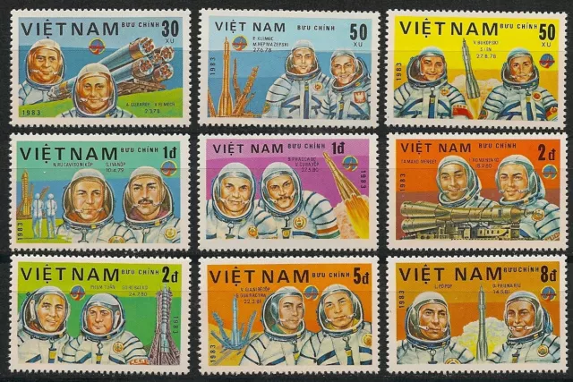 VIETNAM 1983 MiNr: 1317 - 1325 ** POSTFRISCH INTERKOSMOS COSMOS KOSMOS