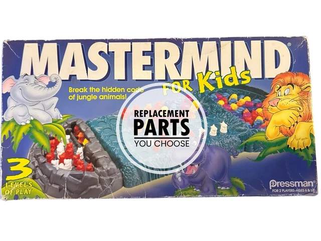 Pressman Mastermind Pegs Replacement Lot – 108 Pieces – 6 Colors (White, Orange, Green, Purple, Yellow, Pink)