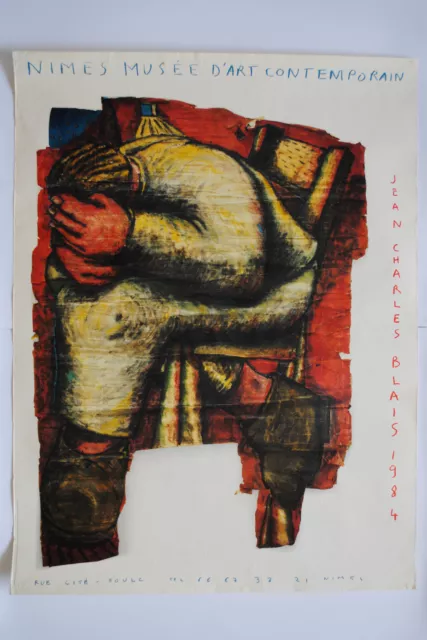 Jean Charles BLAIS / Affiche originale - Musée d'Art Contemporain Nimes / 1984