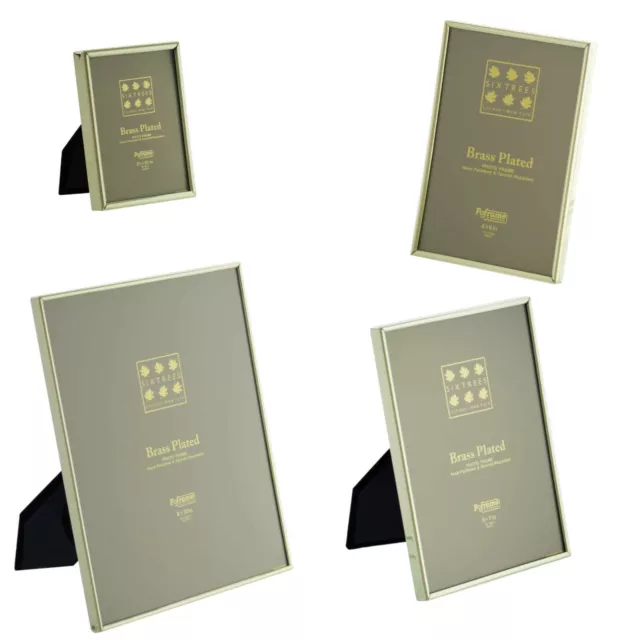 Sixtrees Hartford 1-400 Elegant Brass Plated Photo Frames 9 sizes 3x2 inch - A4