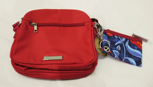 Samantha Brown Women's RFID To-Go Triple Compartment Crossbody MP7 Sangria OS