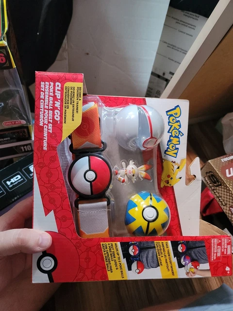 Pokemon Scorbunny Quick Ball & Premier Ball Clip 'N' Go Poke Ball Belt DMG Box