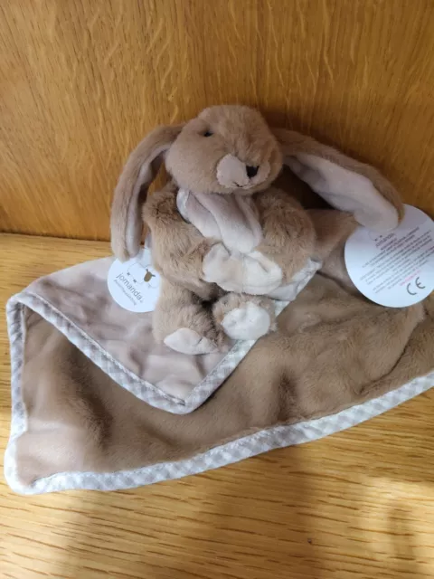 Jomanda Baby Comforter Brown Bunny Plush Cuddly Toy Soother Soft Rabbit Blankie
