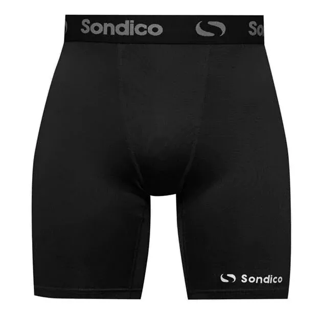 Boys Junior Black Sondico Core Compression Thermal Base Layer Tight Shorts