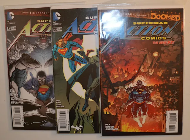 Action Lot of 3 #31,33,34 DC (2014) 2nd Series 1st Print Comic Books Comics
