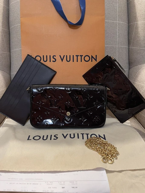 Authentic Louis Vuitton Monogram Pouchette Felicie Card Insert