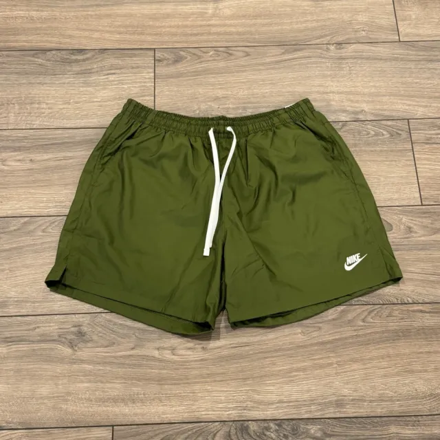 Nike Sportswear Woven Flow Shorts Men's Size XL Dark Olive Green DR5678-326 NEW