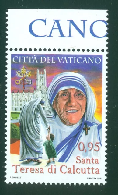 2016 Vatican City Sc# 1628, Cannonization of Mother Teresa MNH