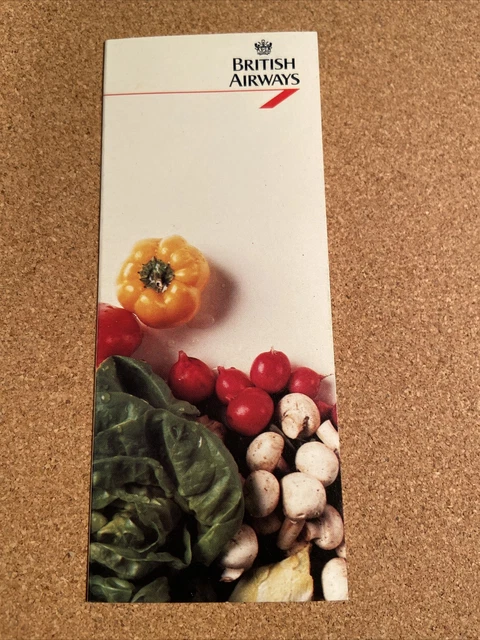 Ba In Flight Menu BRITISH AIRWAYS AIRLINES Inflight Wines Refreshments Meal Menu $10.00 ...