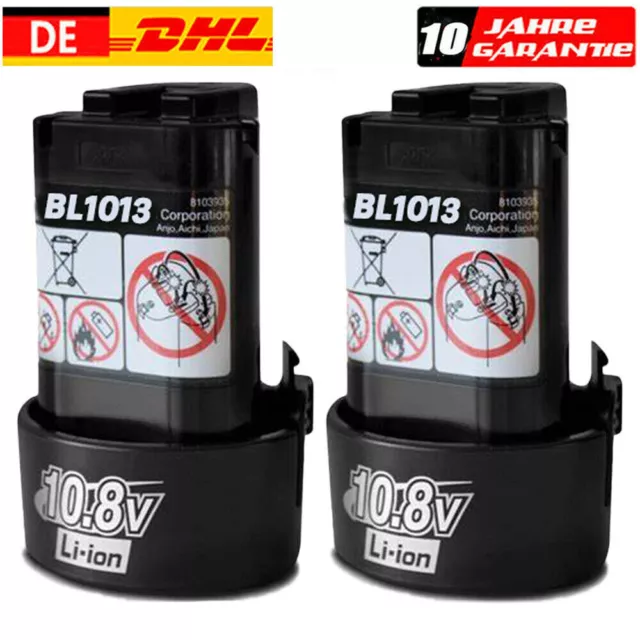 2PACK Für Makita Akku BL1013 4,8Ah 10,8 V Li-Ion Ersatzakku BL1014 194550-6 NEU