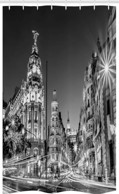 Noir et blanc Rideaux de Douche Stalle Madrid la nuit