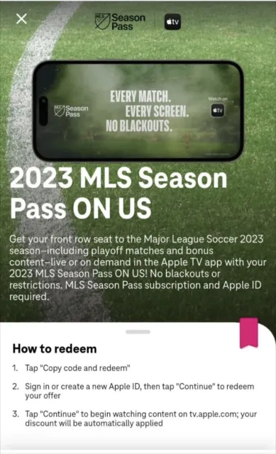 2023 MLS Season Pass subscription MAJOR LEAGUE SOCCER. APPLE ID required