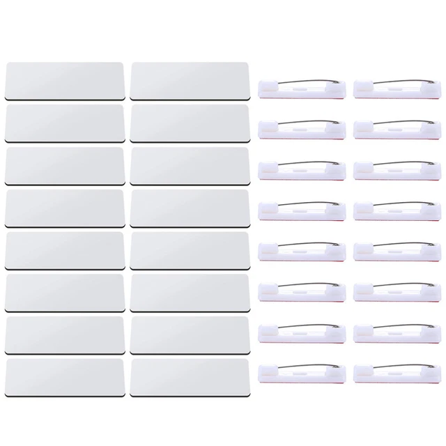 16 Pcs Weiß Sublimations-MDF Student Namensschild Der Schüler