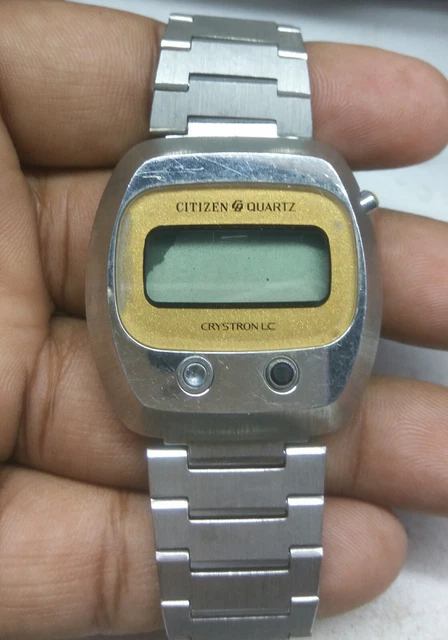 Used Citizen 50-3134 Quartz Crystron Lc Digital Watch For Parts & Repairs Used Citizen 50-3134 Quartz Crystron Lc Digital Watch For Parts & Repairs