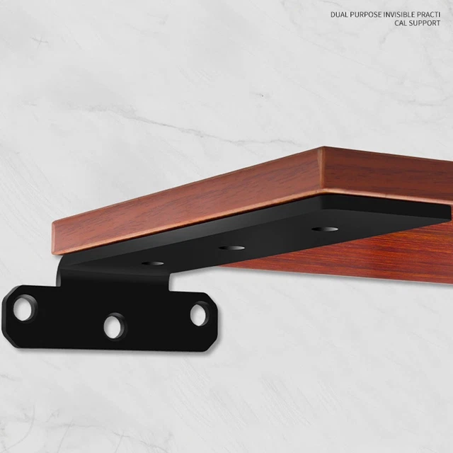 1 pieza Soporte de estante de pared industrial de acero inoxidable Soporte de estante pesado