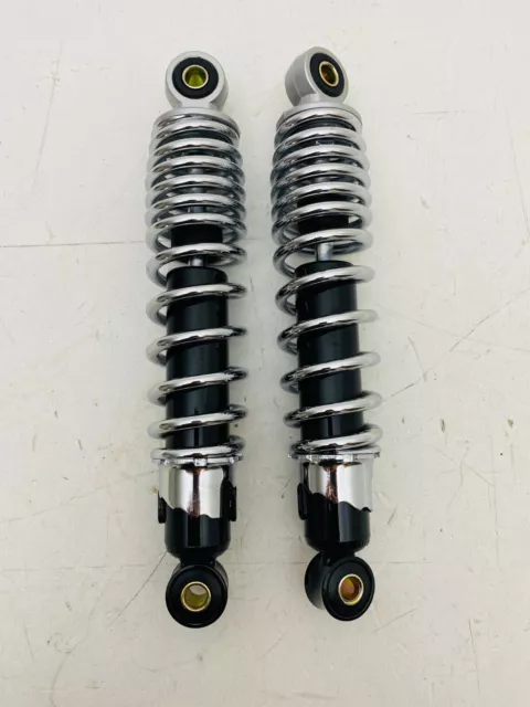 COPPIA AMMORTIZZATORI REAR SHOCKS UNIVERSALI 260 mm CORPO NERO MOLLA CROMATA