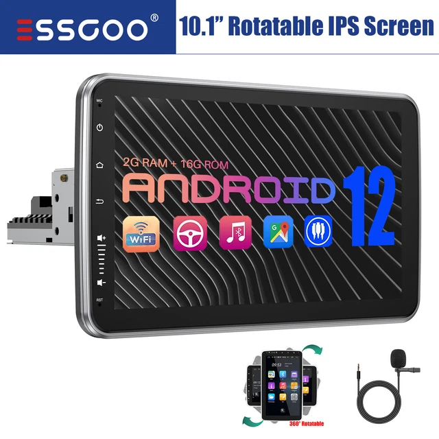 CAMECHO Autoradio 1 DIN 7 Pollici Con Schermo Retrattile Manuale, CarPlay Wireless, Android Auto, Bluetooth, Radio AM/FM, Ingressi USB/Type-C/AUX, 4x45W - 2