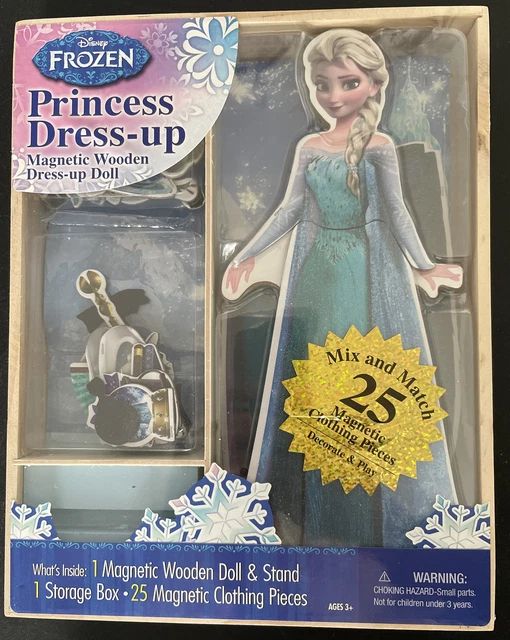 DISNEY FROZEN ELSA Princess DressUp Wooden Doll, 25 Clothing