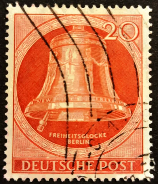 Berlin 1951 Mi.-Nr. 77, 20-Pf.-Wert aus Freiheitsglocke I, Kl. links, gestempelt