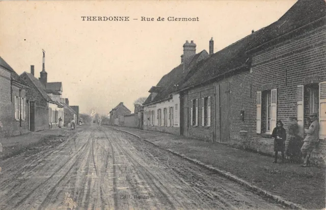 Cpa 60 Therdonne / Rue De Clermont
