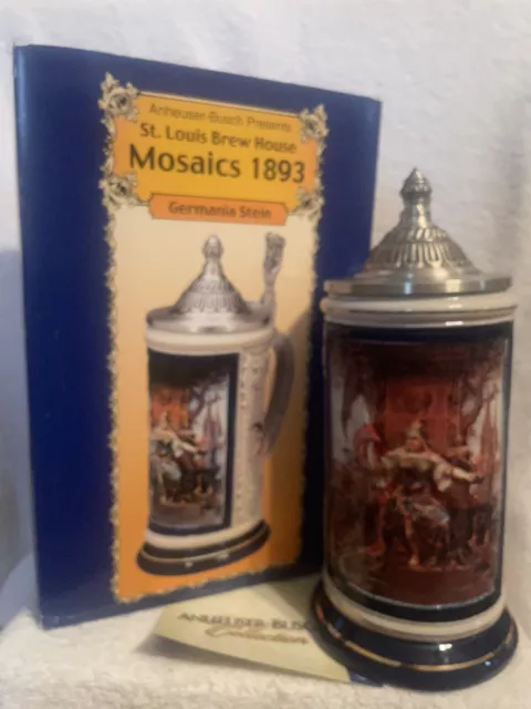 Anheuser Busch St. Louis Brew House Mosaics 1893 Germania Stein CS575