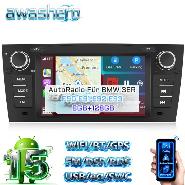 Autoradio Android 14 Pour BMW E90 E60 E63 - Écran 8.8" IPS 2K - GPS, CarPlay, 4G - Erisin