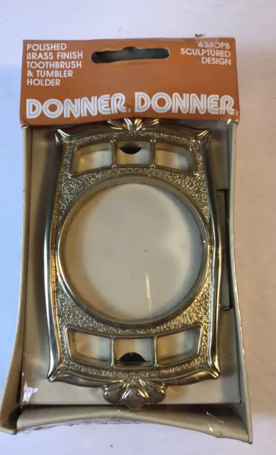 Donner Toothbrush And Tumbler Holder Polished Brass Finish Wall Mounted