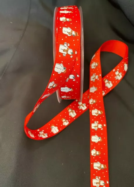 Christmas Snowman Grosgrain Ribbon ,Craft ,Gift Wrapping ,Ribbons