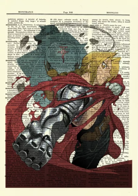 Fullmetal Alchemist Edward Alphonse Anime Dictionary Art Print Poster Full Metal