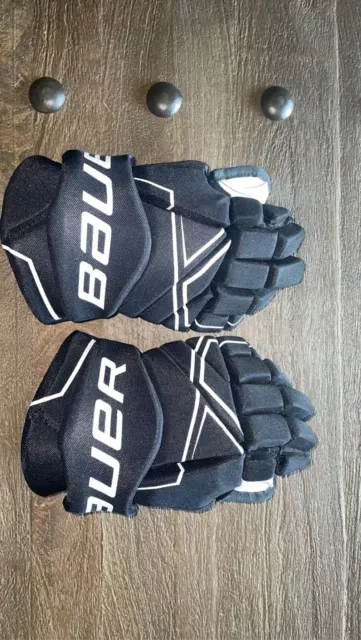 Bauer MS-1 Hockey Gloves BLACK Youth Size 12" - 30cm Brand new